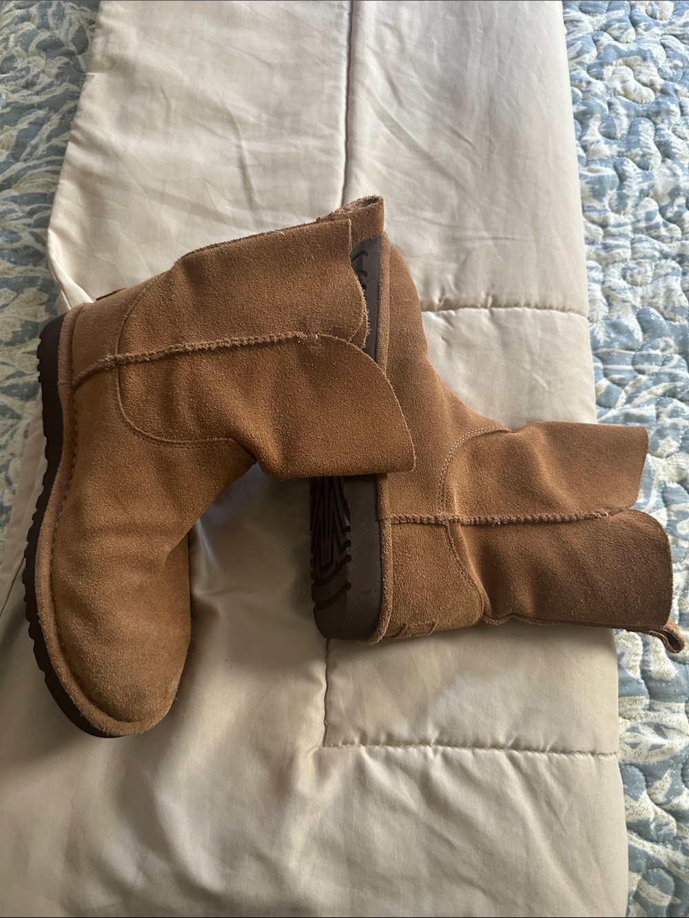 UGG Chestnut Suede Mid-Calf Boots